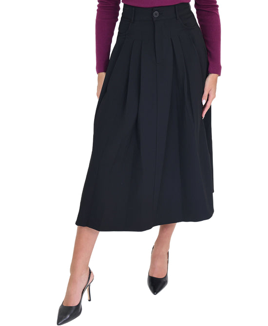 Pleated Detail Midi Skirt view 