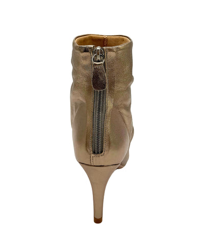 Leather Metallic Ruched Bootie image 2