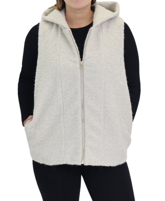 Wool Blend Vest w/ Hood view 