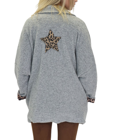 Wool Blend Jacket w/ Star Back image 2