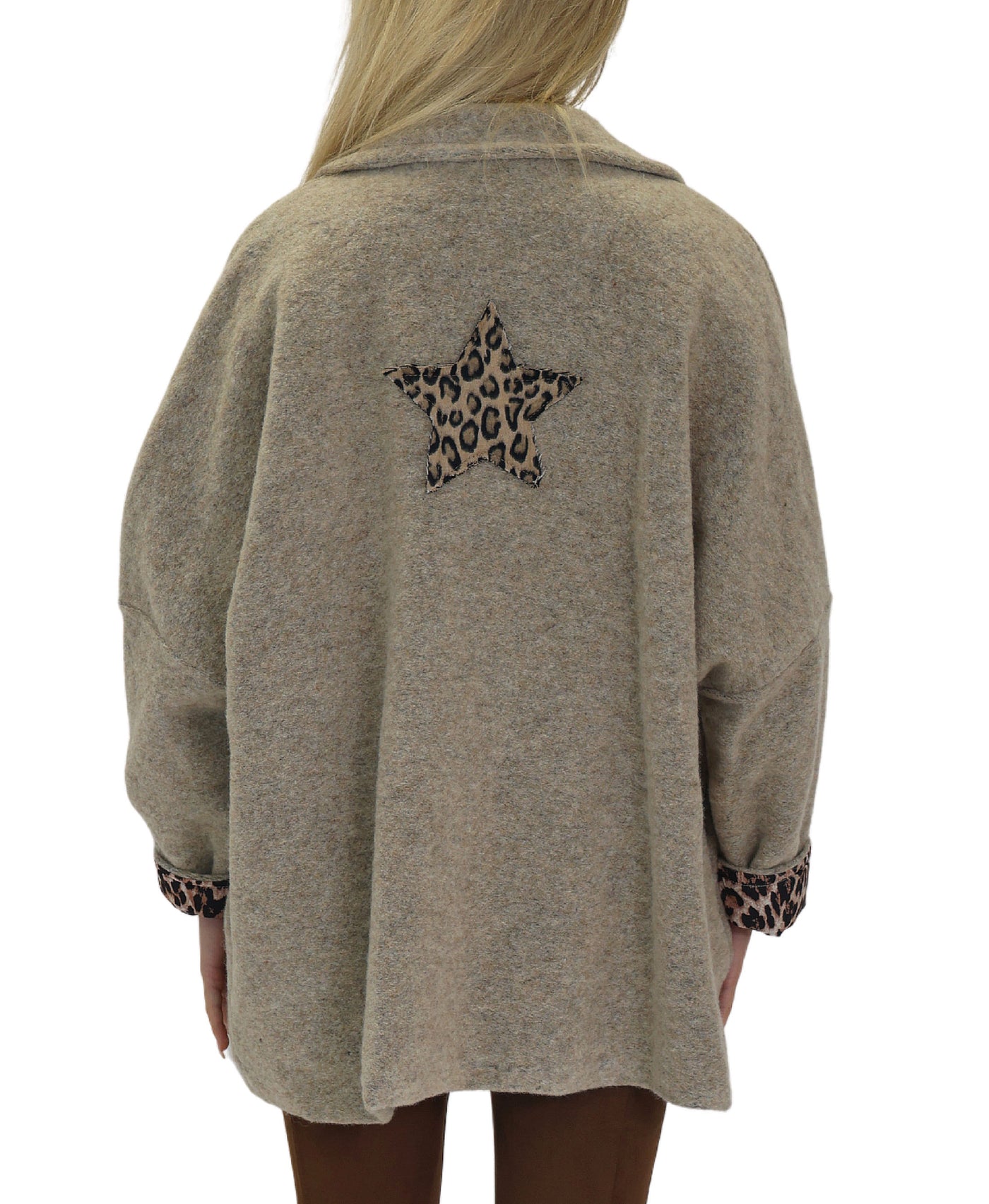 Wool Blend Jacket w/ Star Back view 2