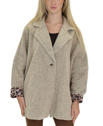 Wool Blend Jacket w/ Star Back image 1