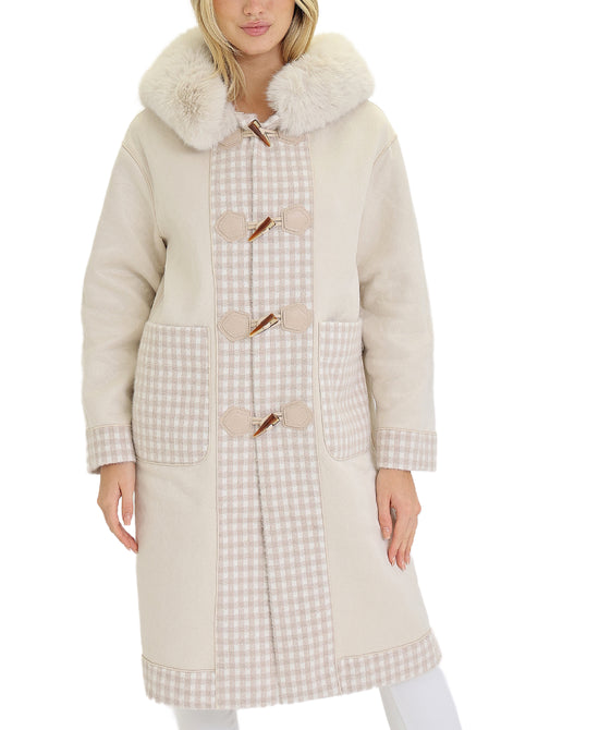 Reversible Printed Faux Fur Coat view 