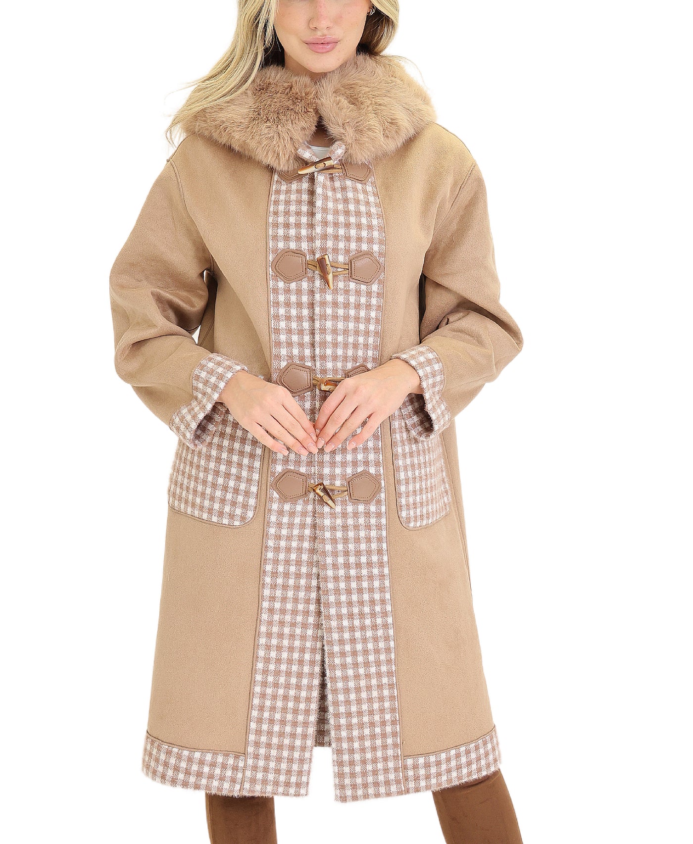 Reversible Printed Faux Fur Coat view 2