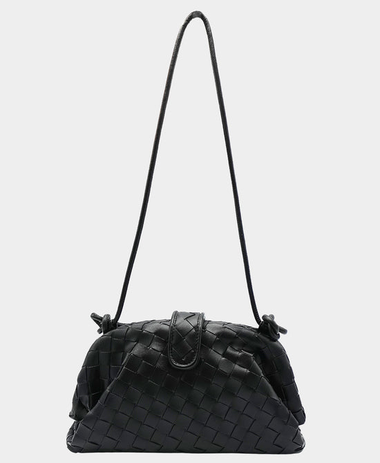 Faux Leather Woven Handbag view 