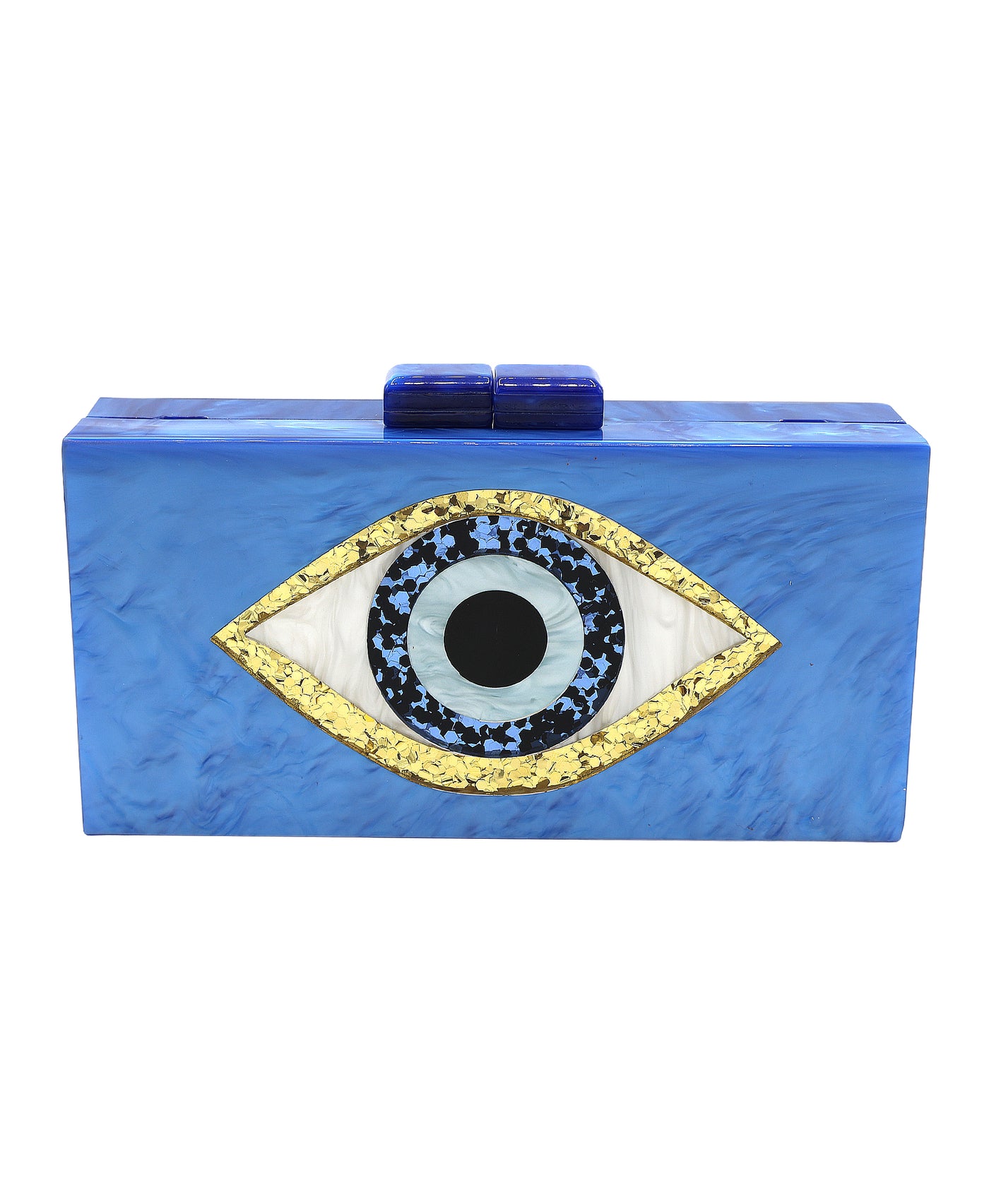 Evil Eye Marble Clutch Bag view 1