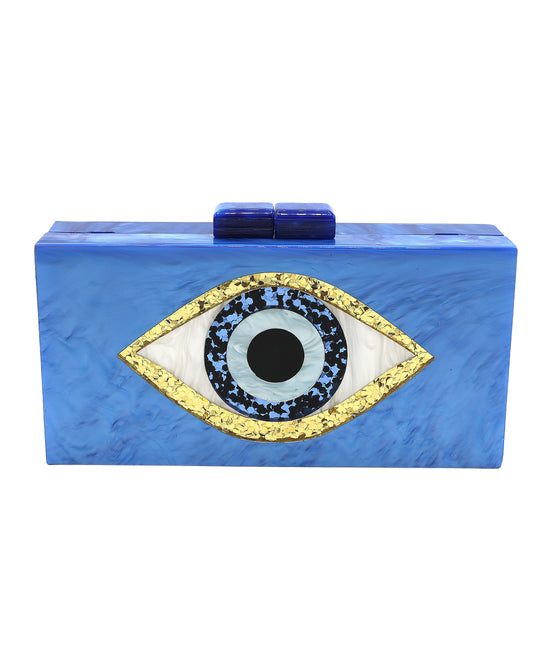 Evil Eye Marble Clutch Bag view 