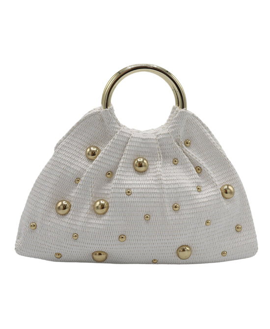 Woven Handbag w/ Studs view 