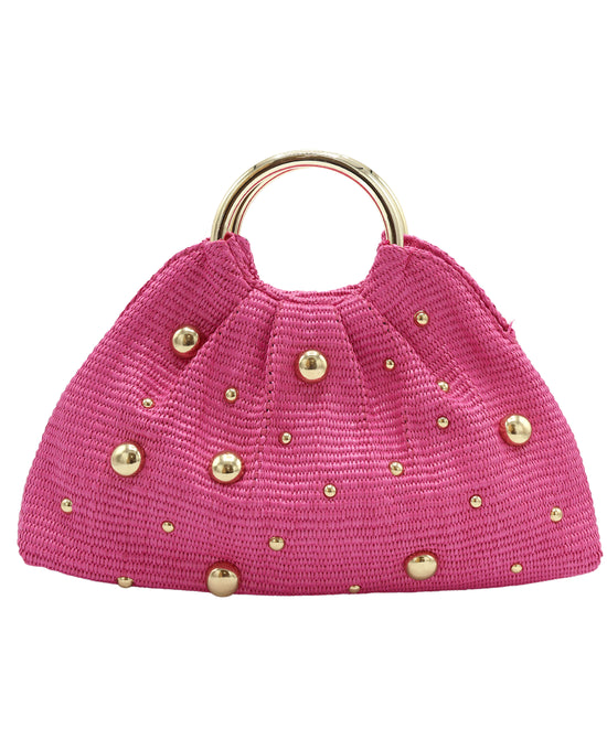 Woven Handbag w/ Studs view 
