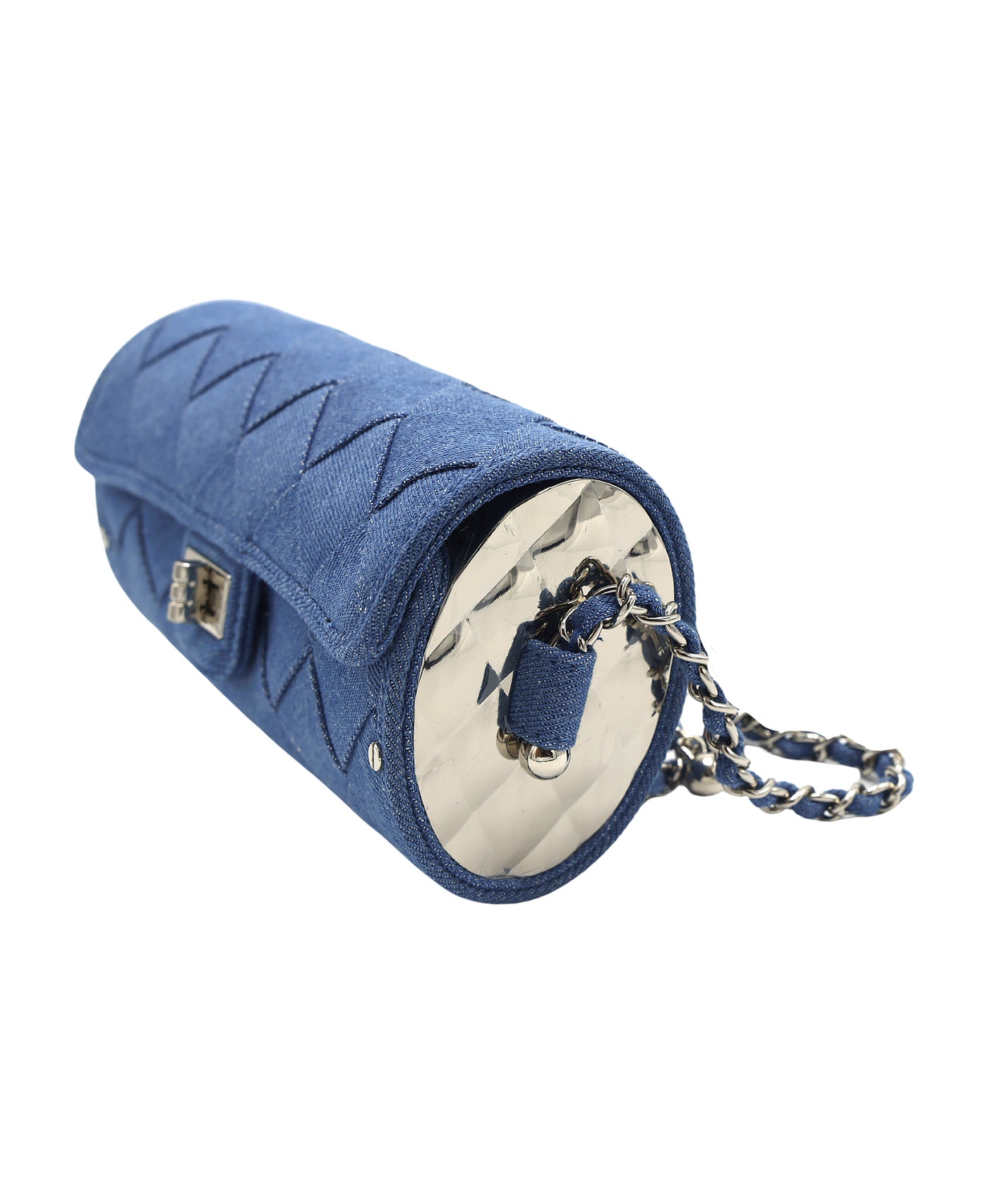 Woven Denim Handbag view 2