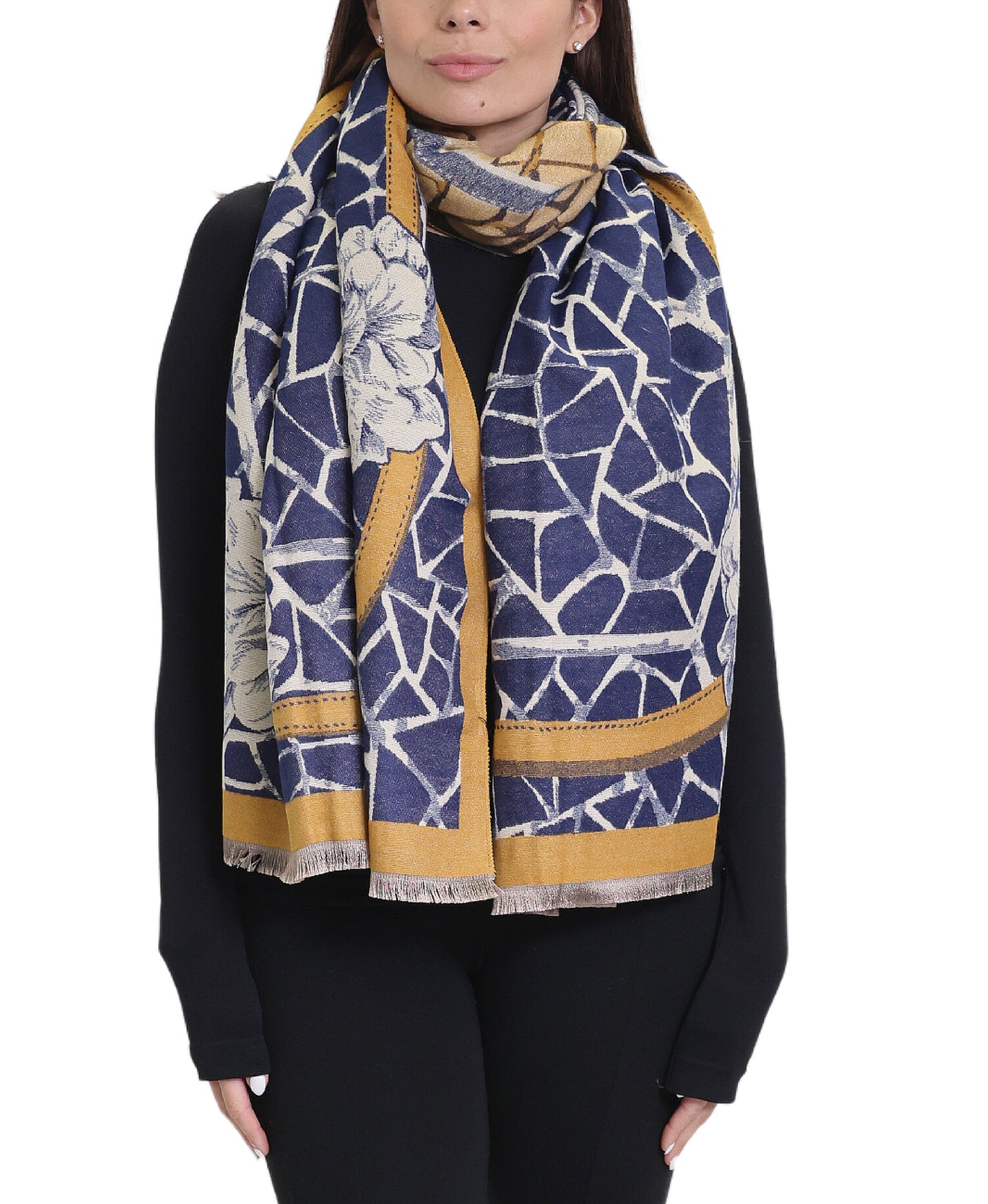 Abstract Floral Print Scarf/Wrap image 1
