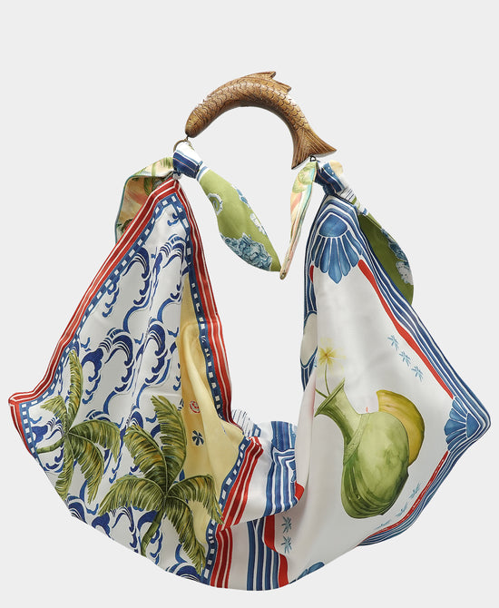 Small Printed Scarf Handbag view 1