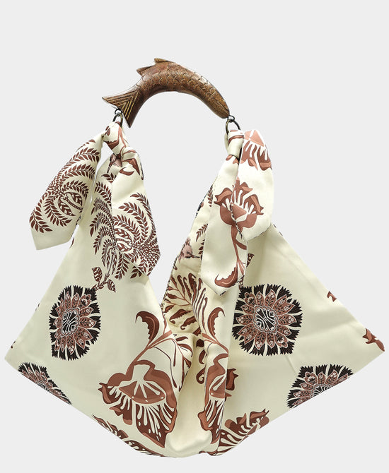 Large Printed Scarf Handbag view 1