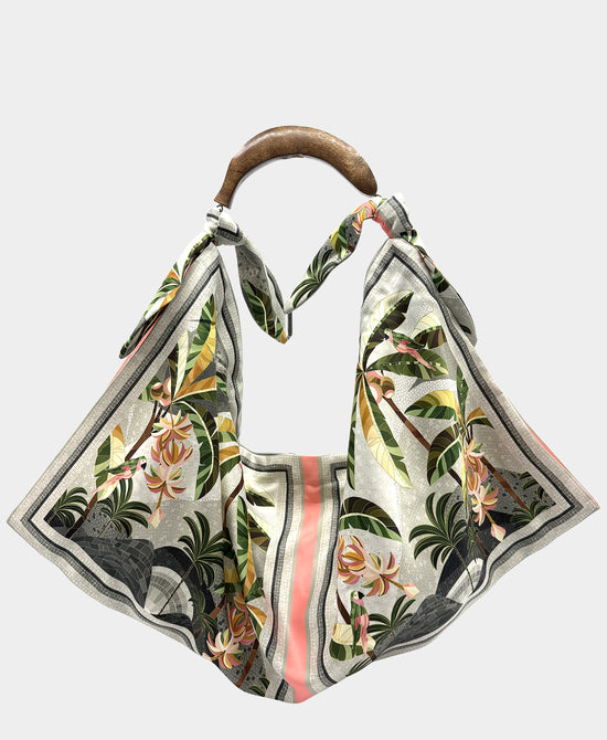 Large Printed Scarf Handbag view 1