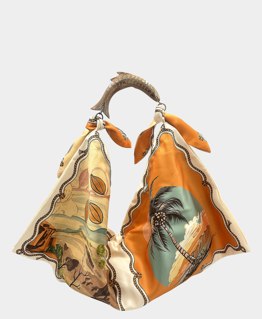 小物 auskou fooded scarf Small Printed Scarf Handbag – FOX'S - Online
