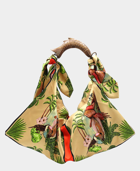 Small Printed Scarf Handbag view 1