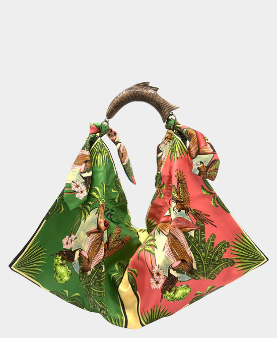 Small Printed Scarf Handbag view 2