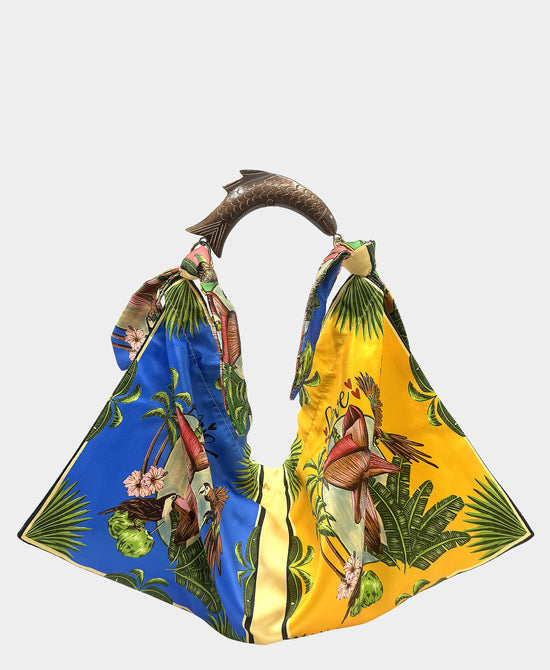 Small Printed Scarf Handbag view 1