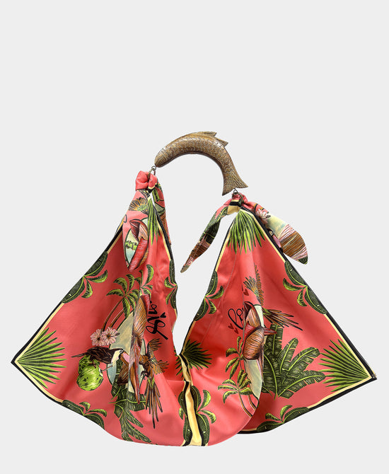 Small Printed Scarf Handbag view 1