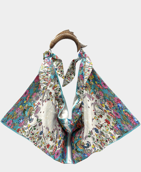 
Large Printed Scarf Handbag in MULTI view 1