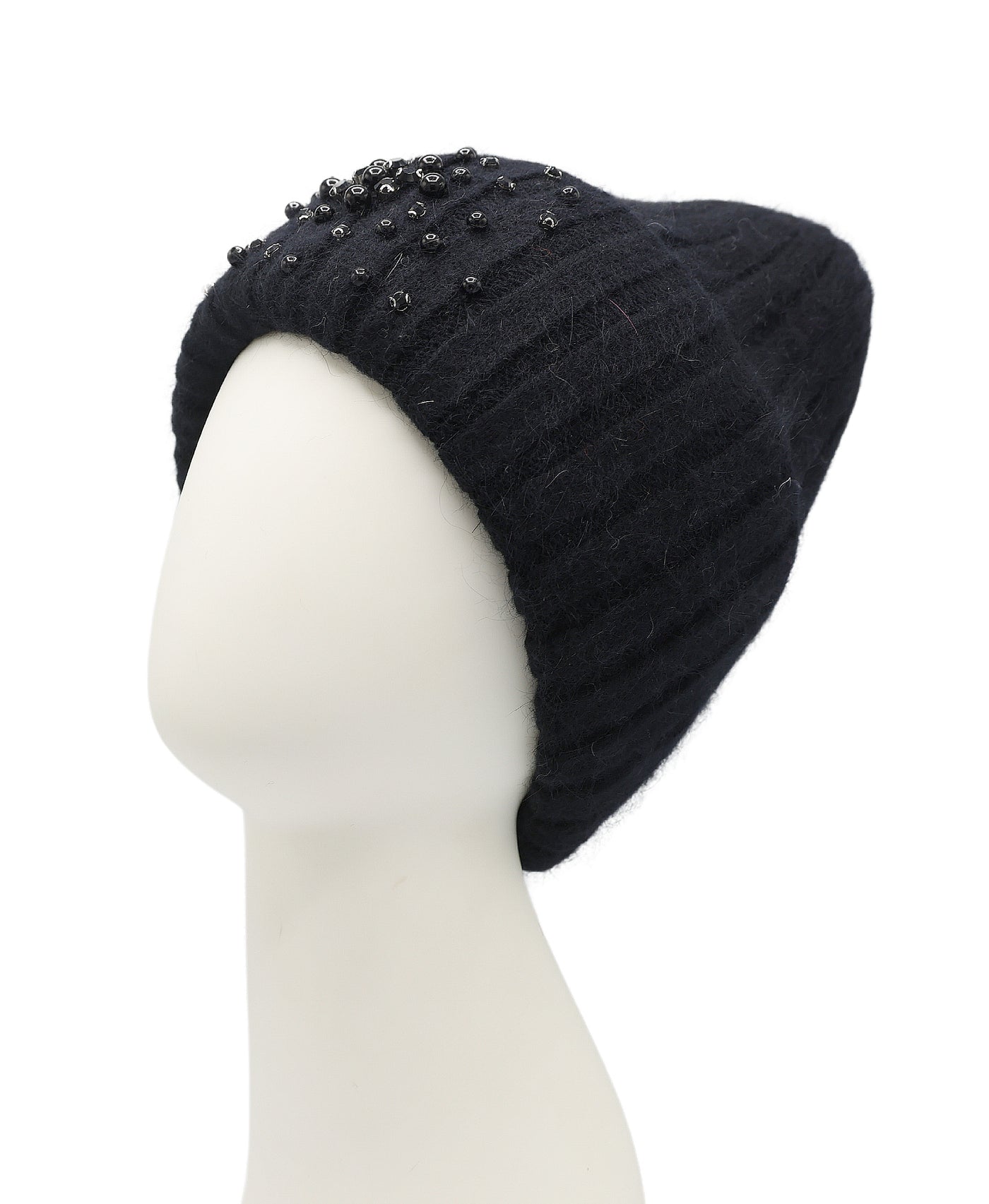 Rhinestone & Pearl Knit Hat view 1