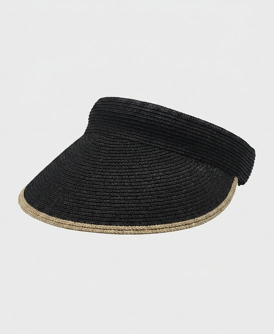 
Straw Visor Hat in BLACK view 2