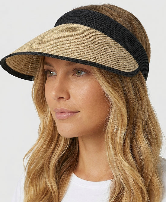 
Straw Visor Hat in CAMEL view 1