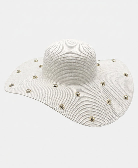
Floppy Straw Hat w/ Grommets in WHITE view 2