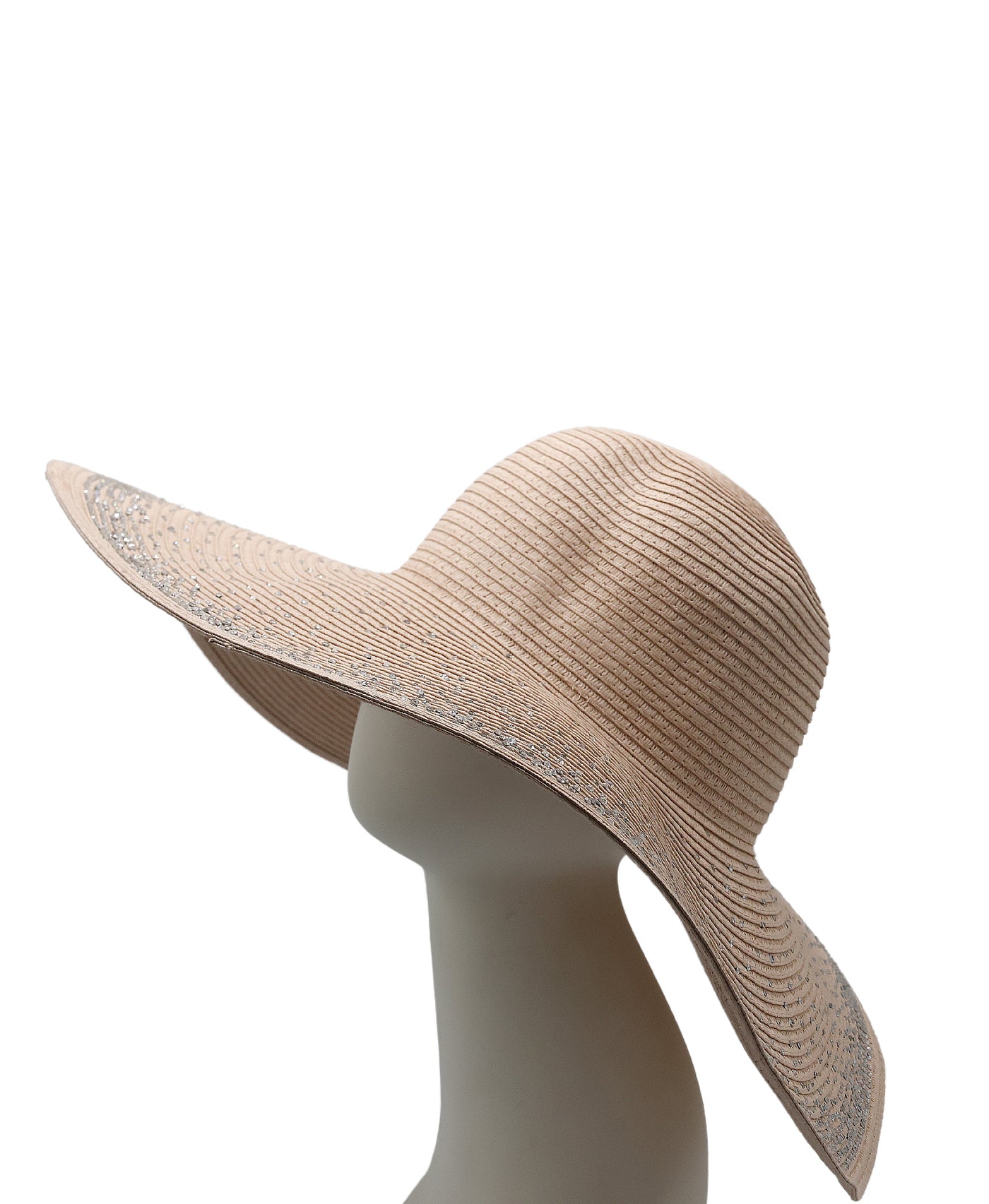 Floppy Straw Hat w/ Rhinestones view 2