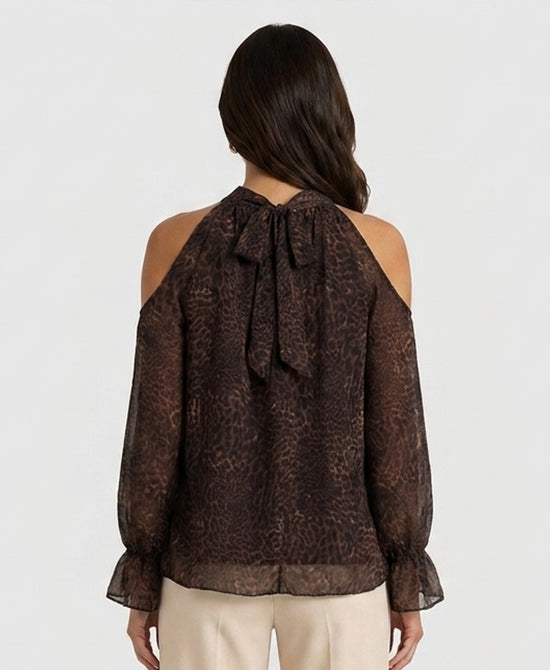 
Leopard Print Blouse in BROWN/BLACK view 2
