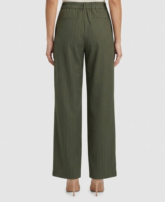 
Asymmetrical Stripe Pants in GREEN view 2