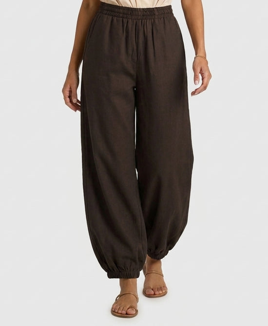 
Solid Balloon Pants in CHOCOLATE view 1
