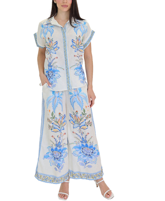 Floral Print Top & Pant Set- 2 Pc Set view 