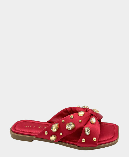 Satin Jeweled Sandal view 1