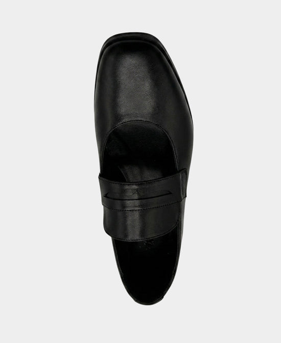 
Leather Loafer w/ Cutout in BLACK view 2