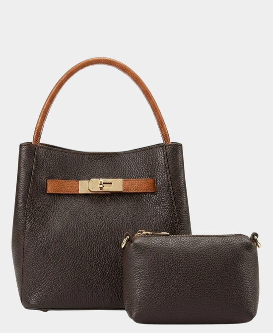 
Leather Handbag in BROWN view 2