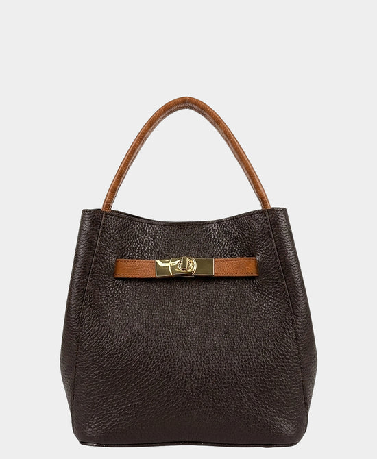 
Leather Handbag in BROWN view 1