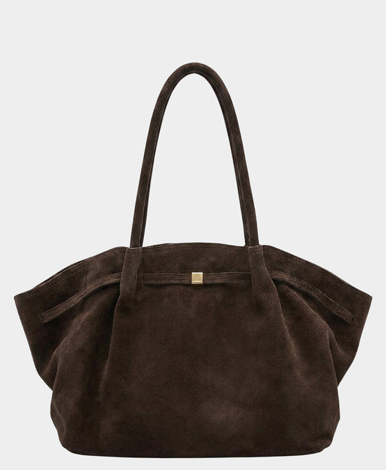 
Suede Tote Bag in BROWN view 1
