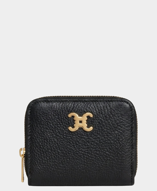 
Leather Coin Wallet in BLACK view 1