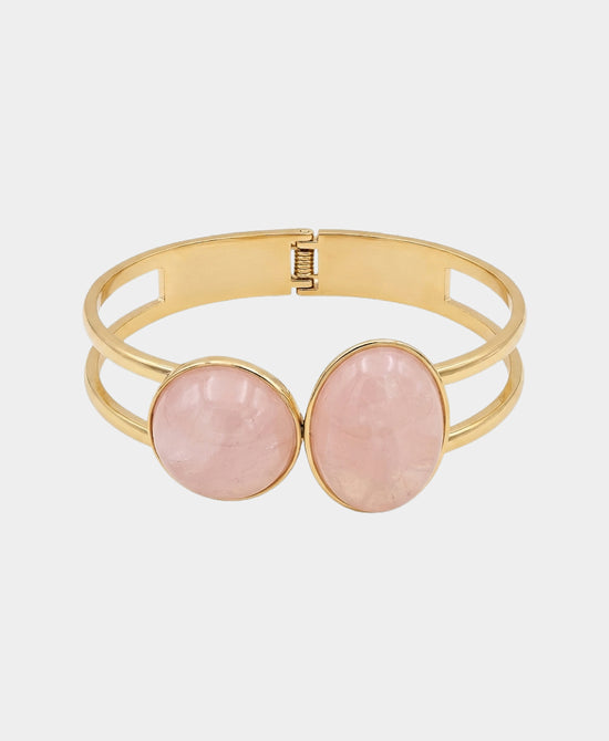 Double Stone Bangle Bracelet view 2