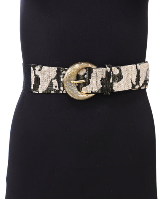 Animal Print Stretch Belt w/ Buckle view 