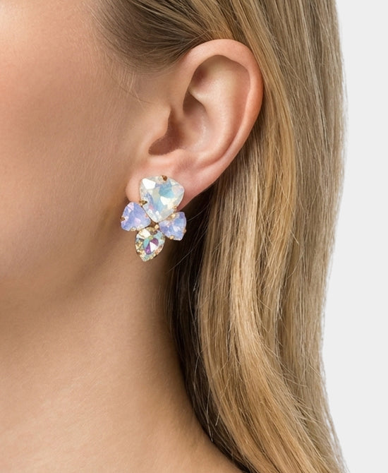 
Stone Clip On Earrings in BLUE view 1
