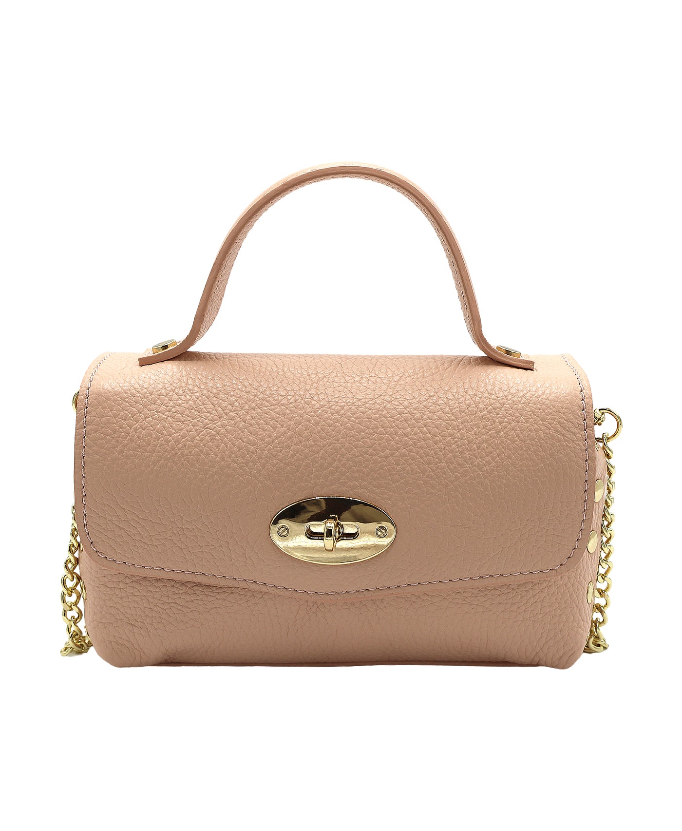 Small Leather Handbag w/ Studs view 1