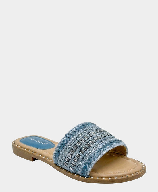 
Woven Studded Sandal w/ Crystals in BLUE view 1