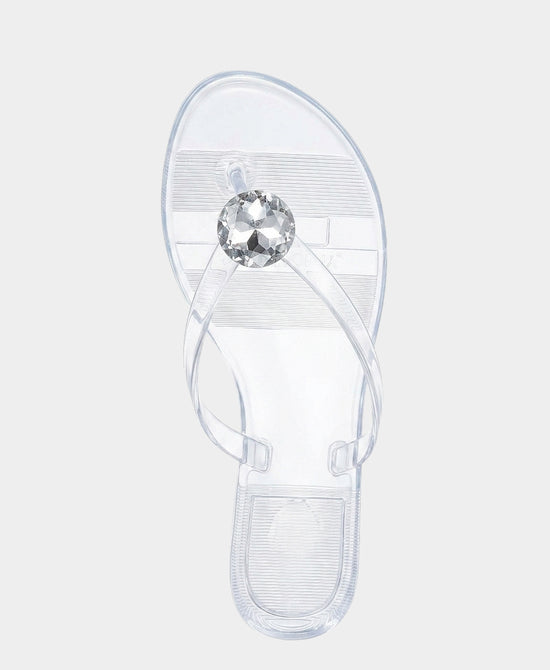 
Jelly Crystal Thong Sandal in CLEAR view 2