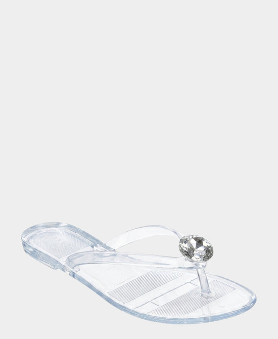 
Jelly Crystal Thong Sandal in CLEAR view 1