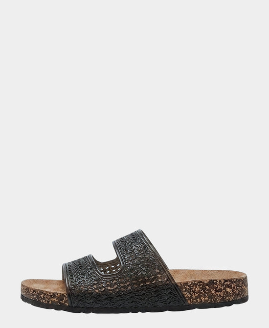 
Jelly Double Buckle Sandal in BLACK view 2
