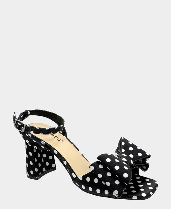 Polka Dot Heeled Sandal w/ Bow view 1