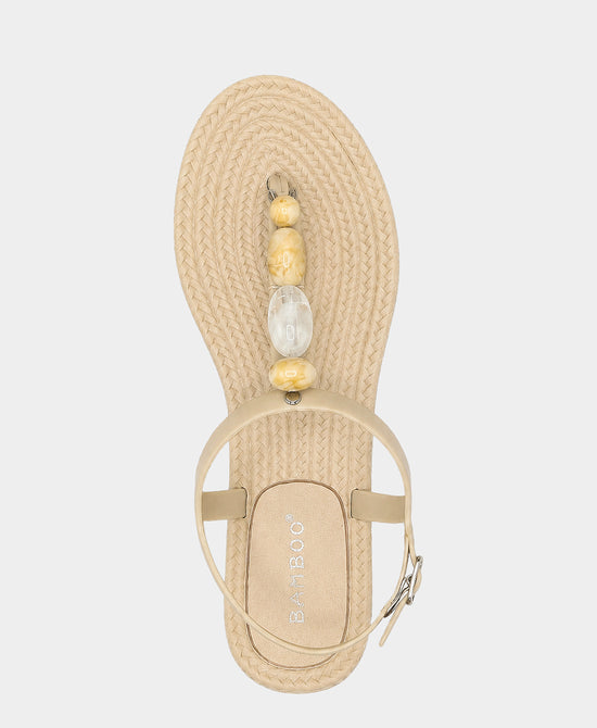 
Textured Sandal w/ Beads in IVORY view 2