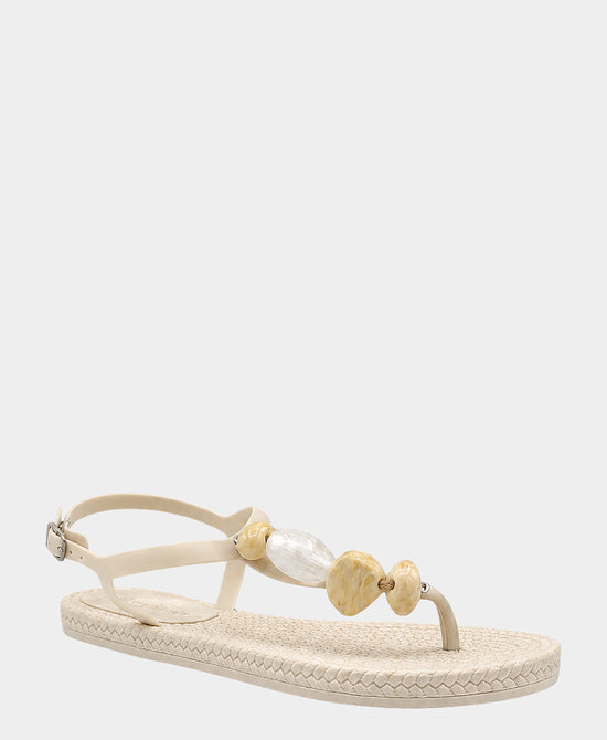 
Textured Sandal w/ Beads in IVORY view 1